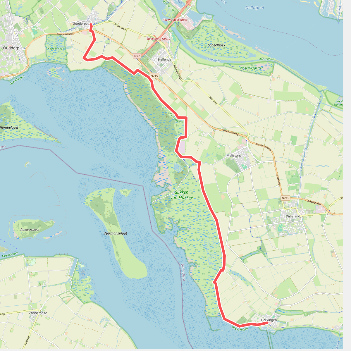 Goedereede - Herkingen · Nederlands Kustpad 1 etappe 13