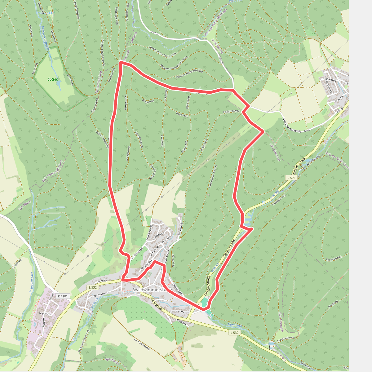 NP Sportanlage, Waldwimmersbach 3: Steinerner-Tisch-Weg