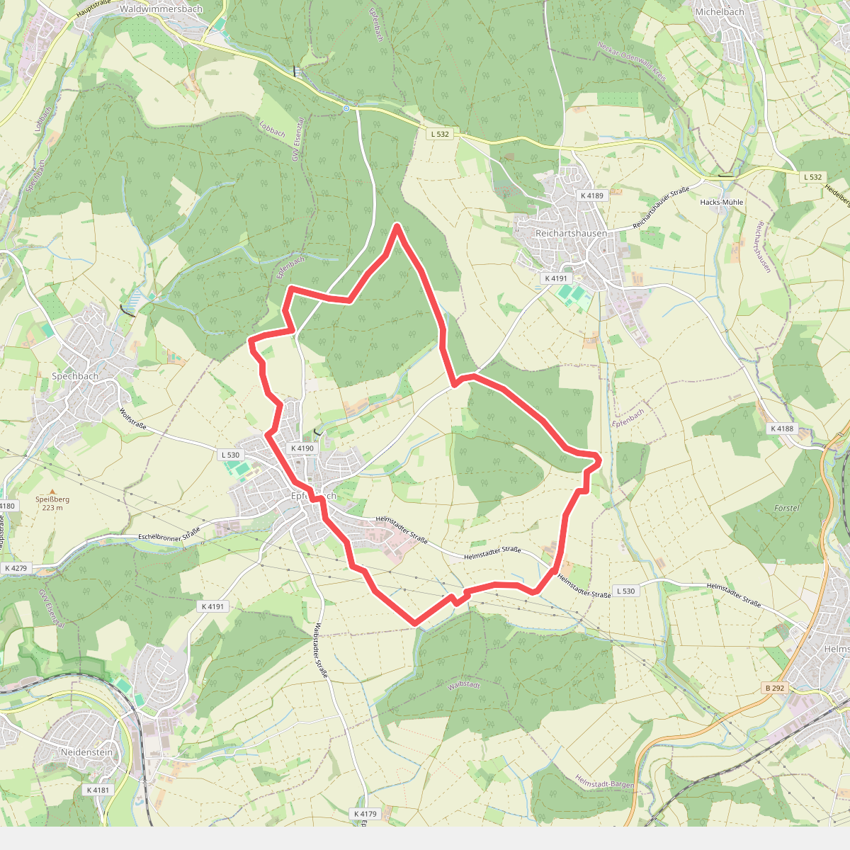 Rundwanderweg Epfenbach 2: Waschauf-Weg