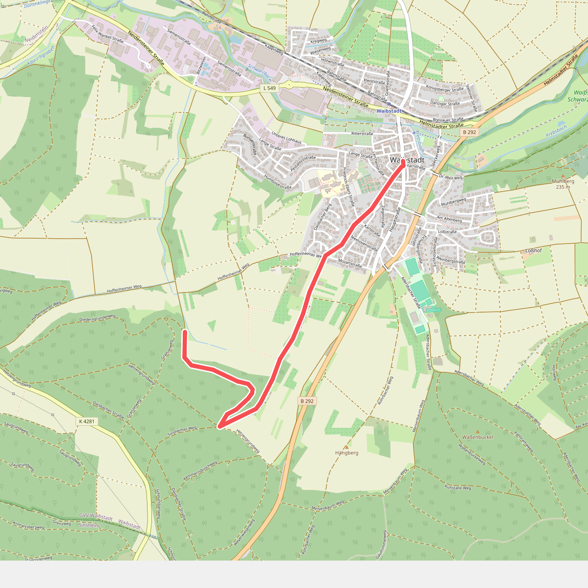 Rundwanderweg Waibstadt 4: Rainberg-Weg