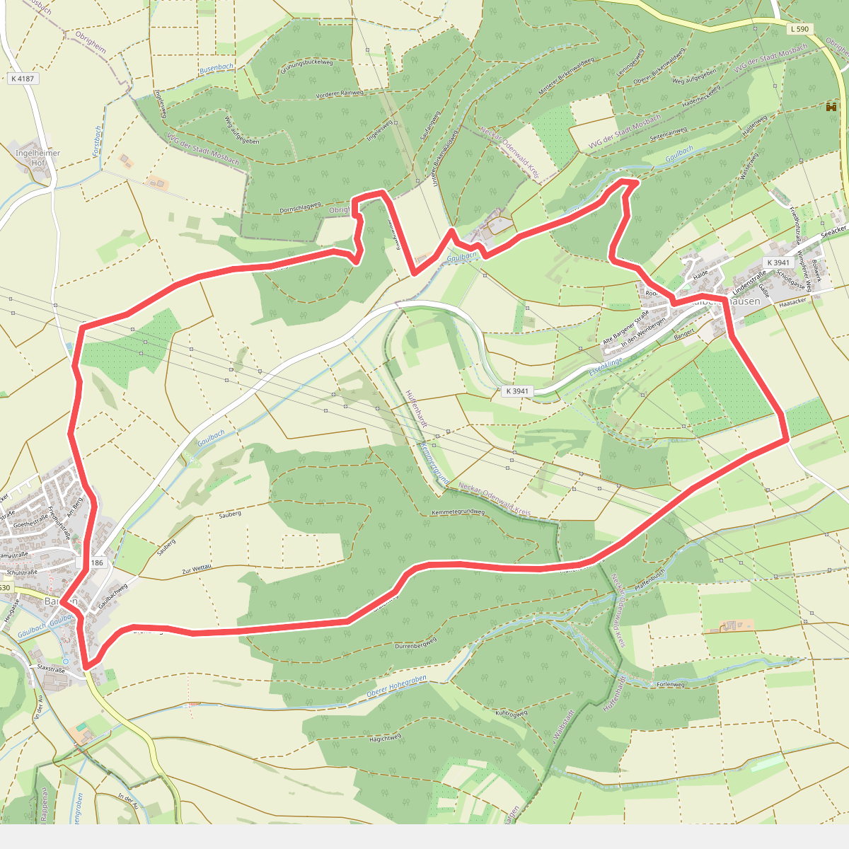Rundwanderweg Bargen 1: Kälbertshausen-Weg