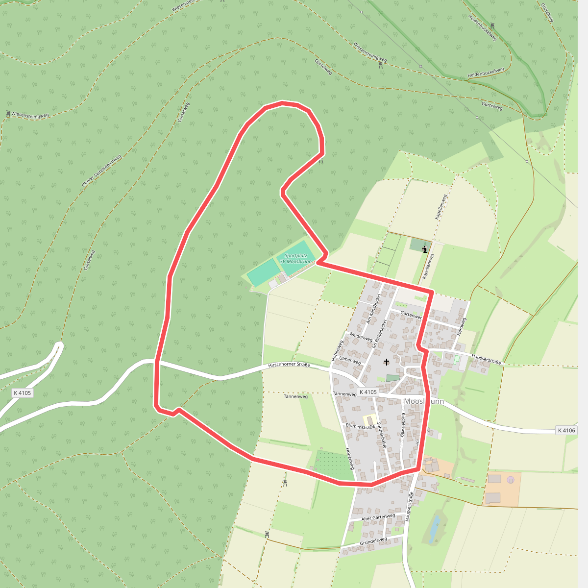 Rundwanderweg Moosbrunn 3: Kanzbuckel-Weg