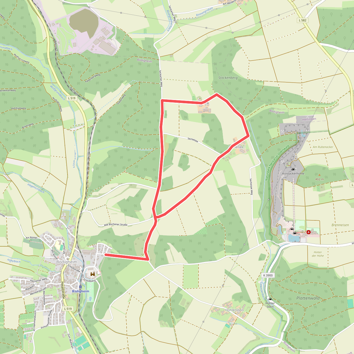 Rundwanderweg Bödigheim 1: Glasenberg-Weg