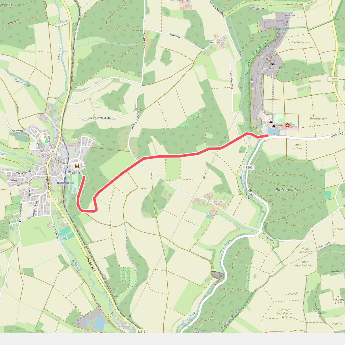 Rundwanderweg Bödigheim 2: Tropfsteinhöhlen-Weg