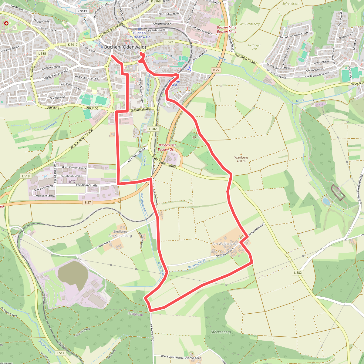 Rundwanderweg Buchen 7: Wartberg-Werg