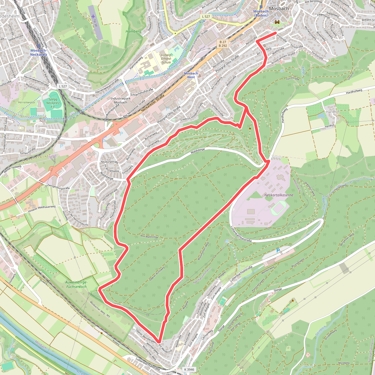 Rundwanderweg Mosbach 3: Neckarzimmern-Weg