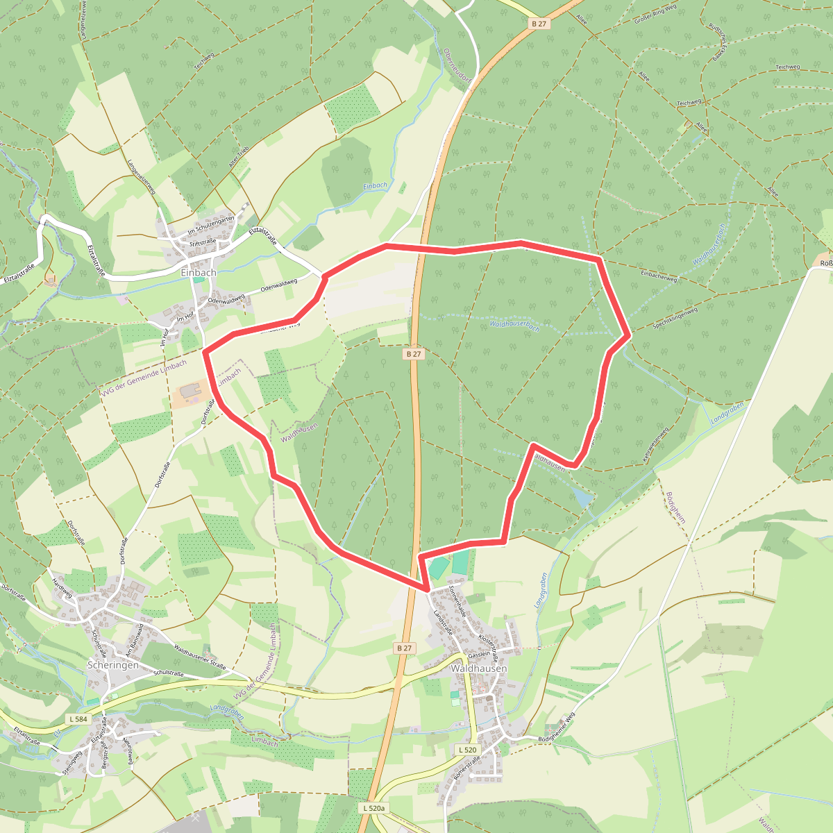 Rundwanderweg Waldhausen 1 Tannenbuckel-Weg
