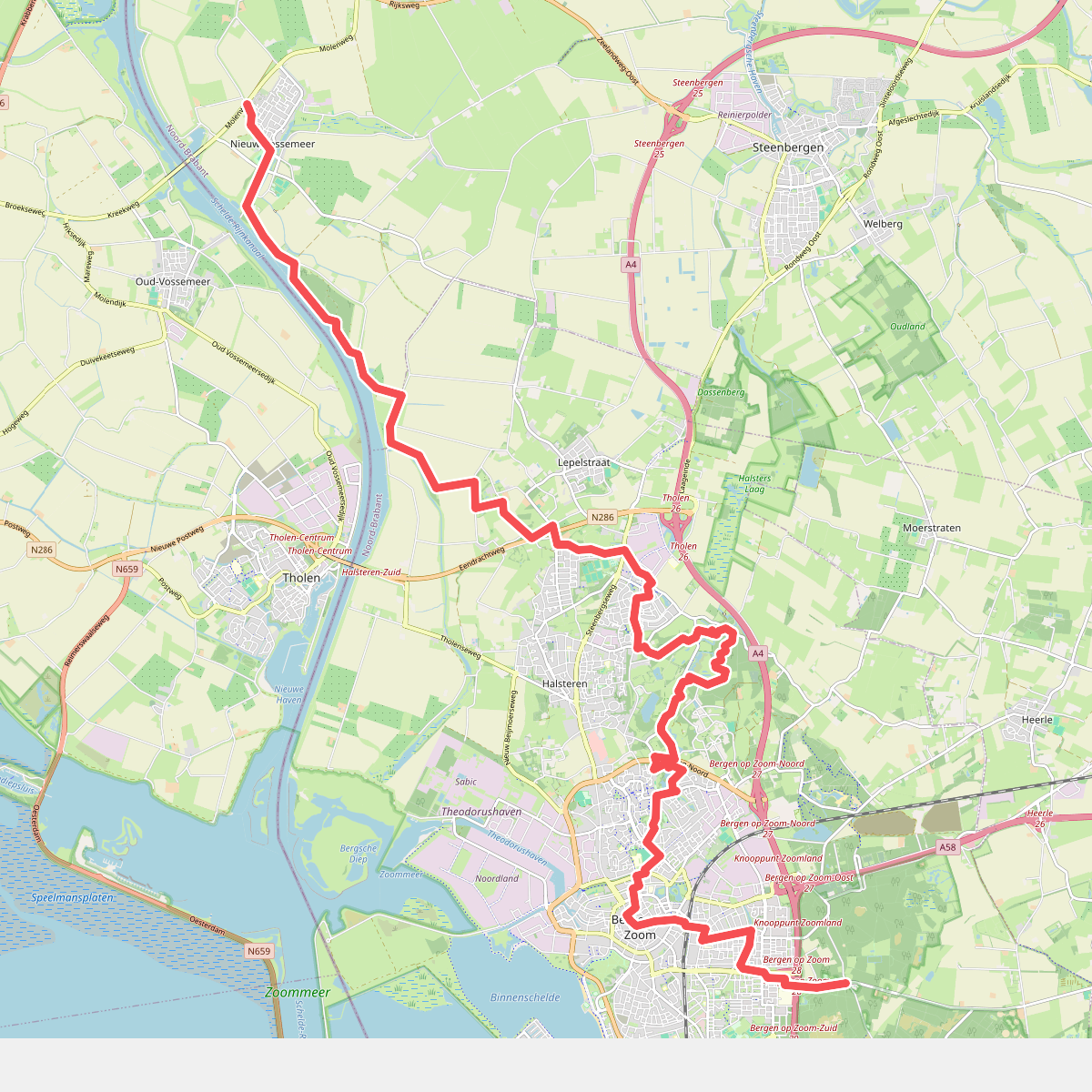 Nieuw Vossemeer - Bergen op Zoom · Nederlands Kustpad 1 etappe 15