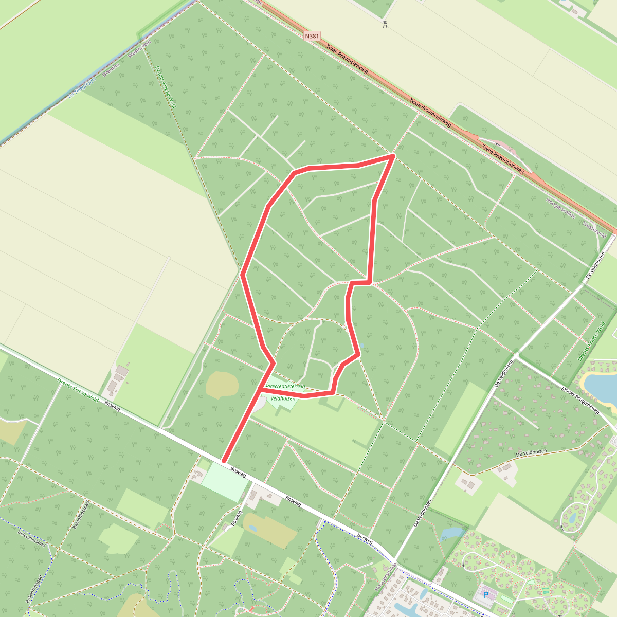 Wandelroute Noordelijke Veldhuizen