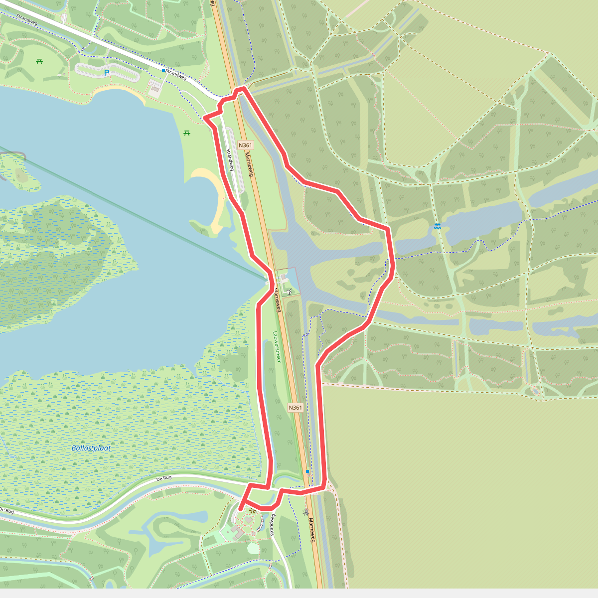 Wandelroute Rolstoelpad