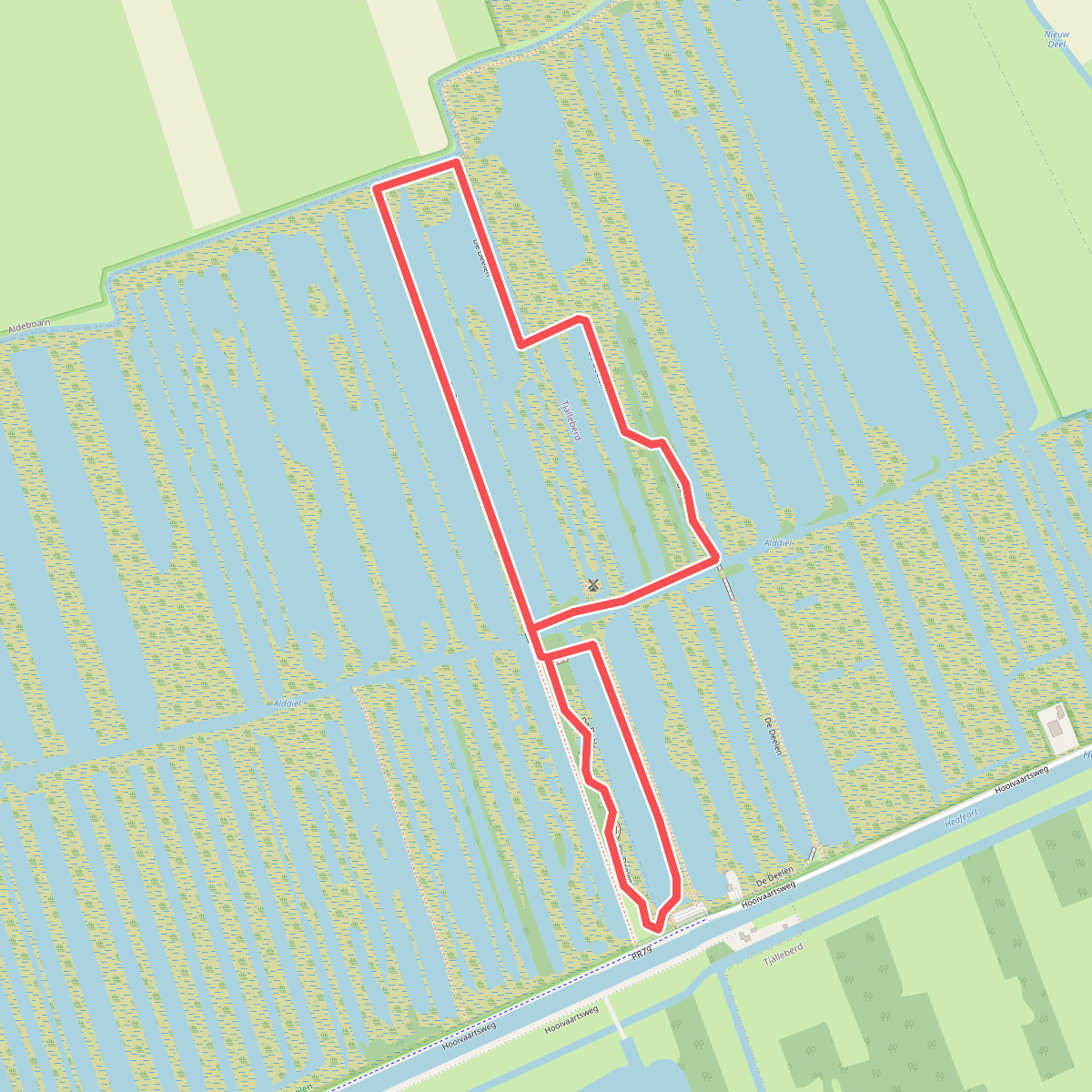 Wandelroute De Deelen (rood)