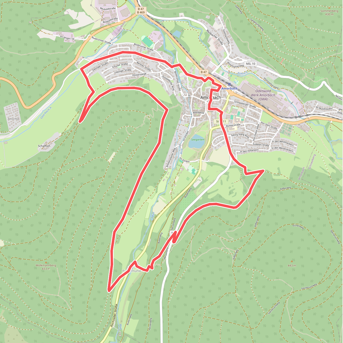Rundwanderweg Amorbach 1: Rund um Amorbach