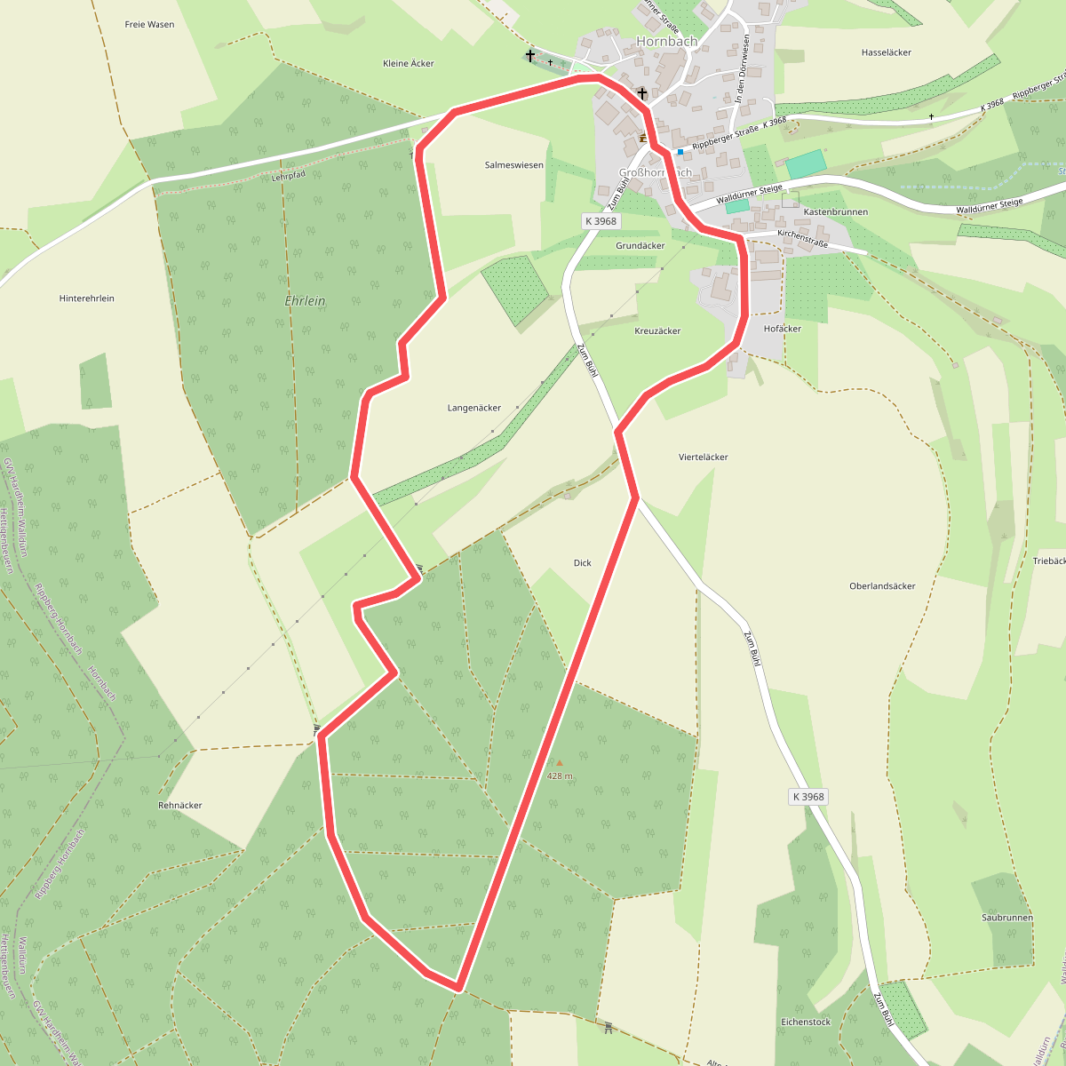 Rundwanderweg Hornbach 1: Kalkgruben-Weg