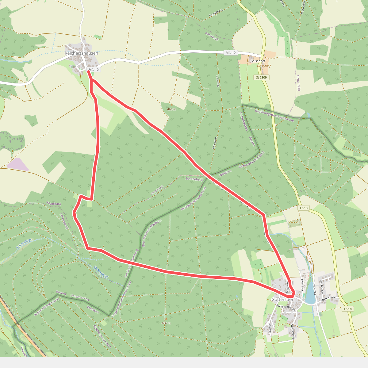 Rundwanderweg Reichartshausen 1: Gottersdorf-Weg
