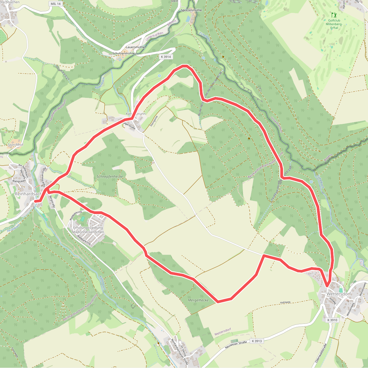 Rundwanderweg Reinhardsachsen 2: Wettersdorf-Weg