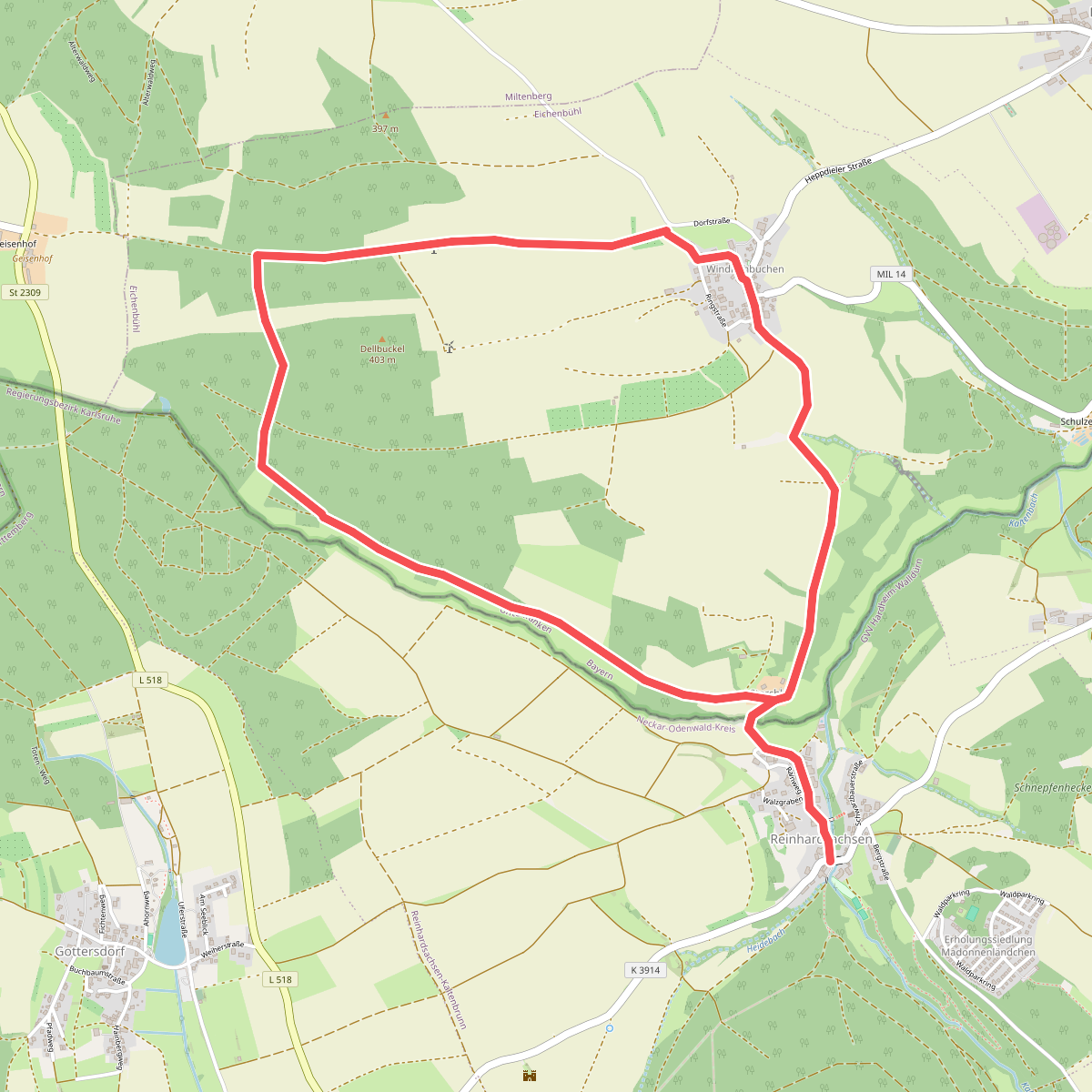 Rundwanderweg Reinhardsachsen 6: Windischbuchen-Weg