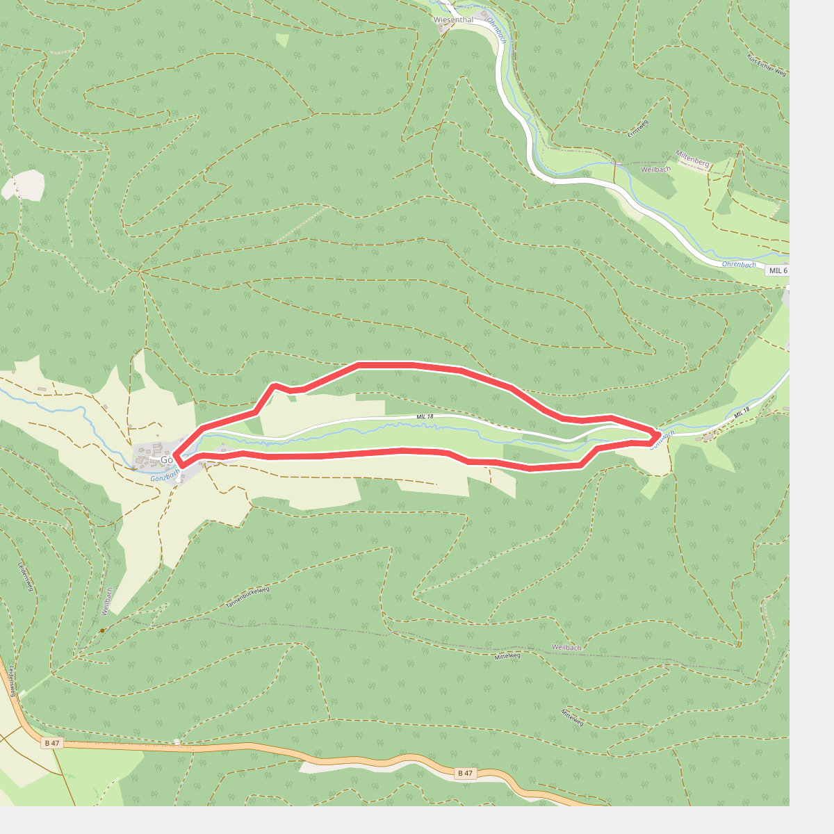 Rundwanderweg Gönz 2 : Unterer Tal-Weg