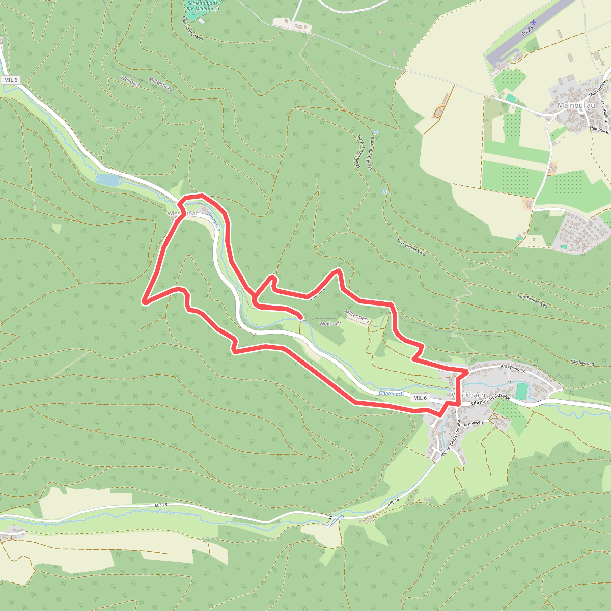 Rundwanderweg Weilbach Schafwehr 1: Ohrenbach-Weg