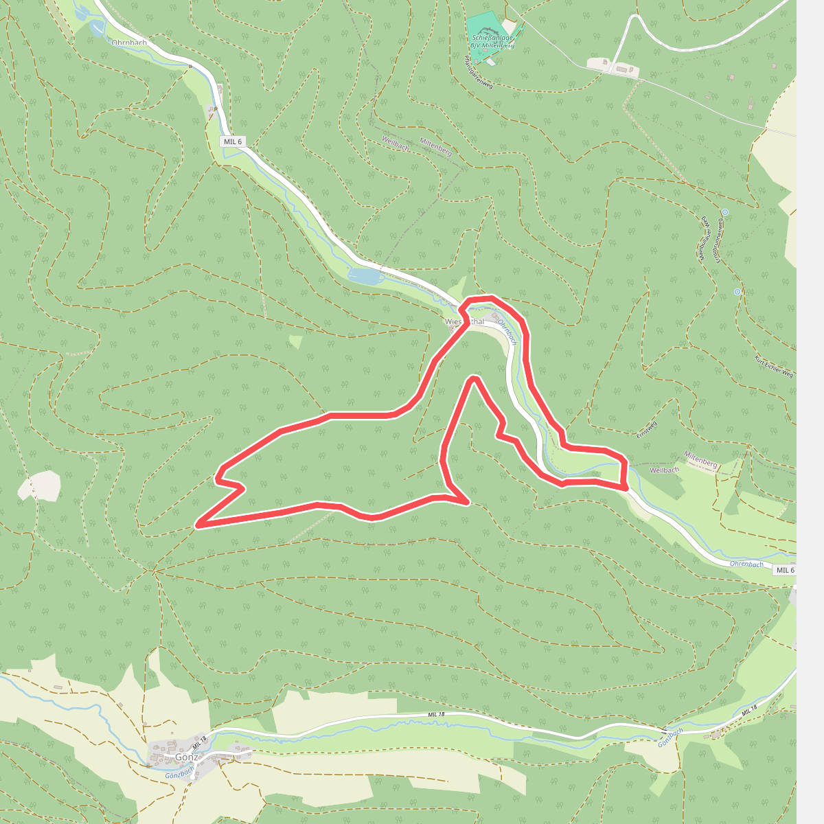 Rundwanderweg Weilbach Schafwehr 2: Gönzstein-Weg