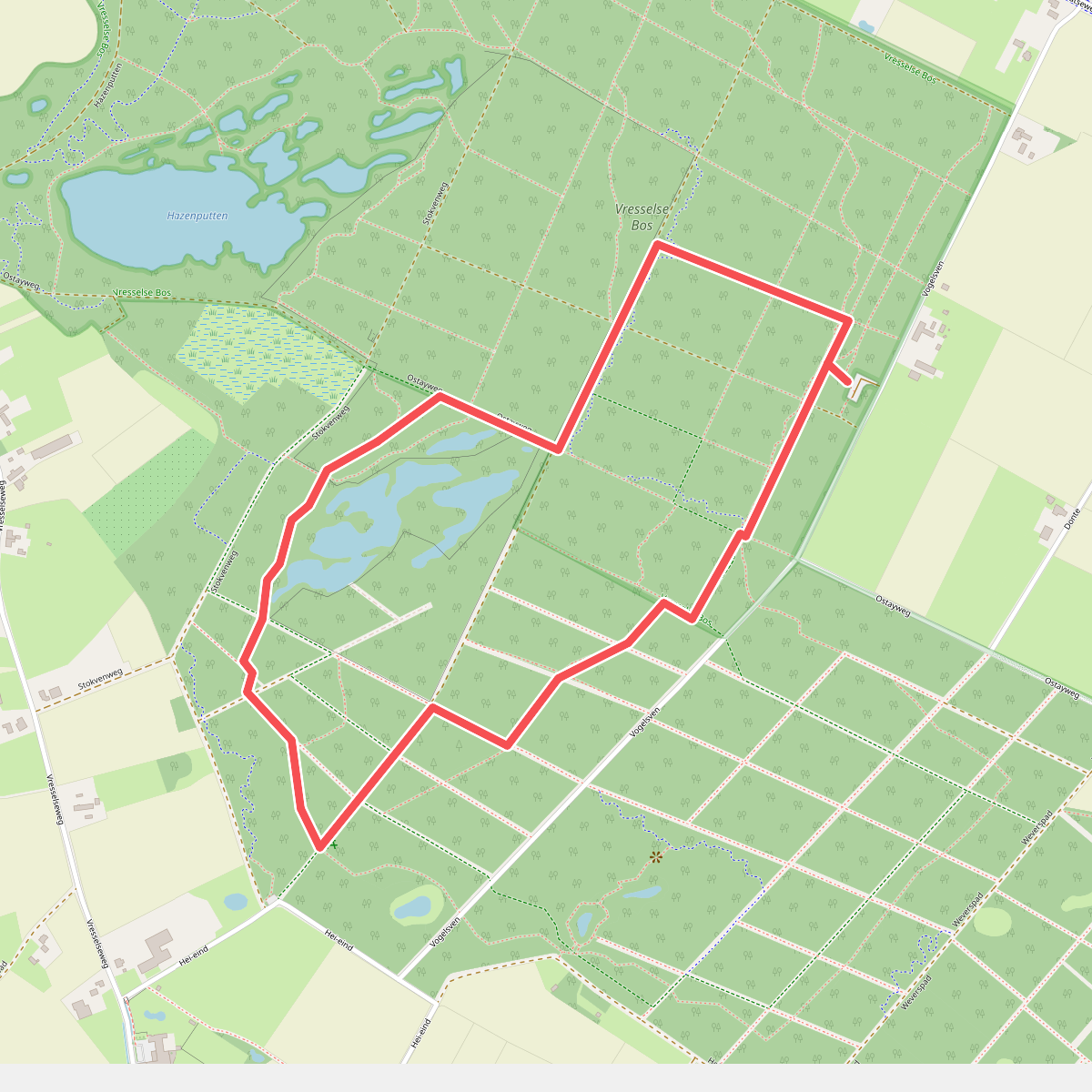 Wandelroute rondje Vresselsbos