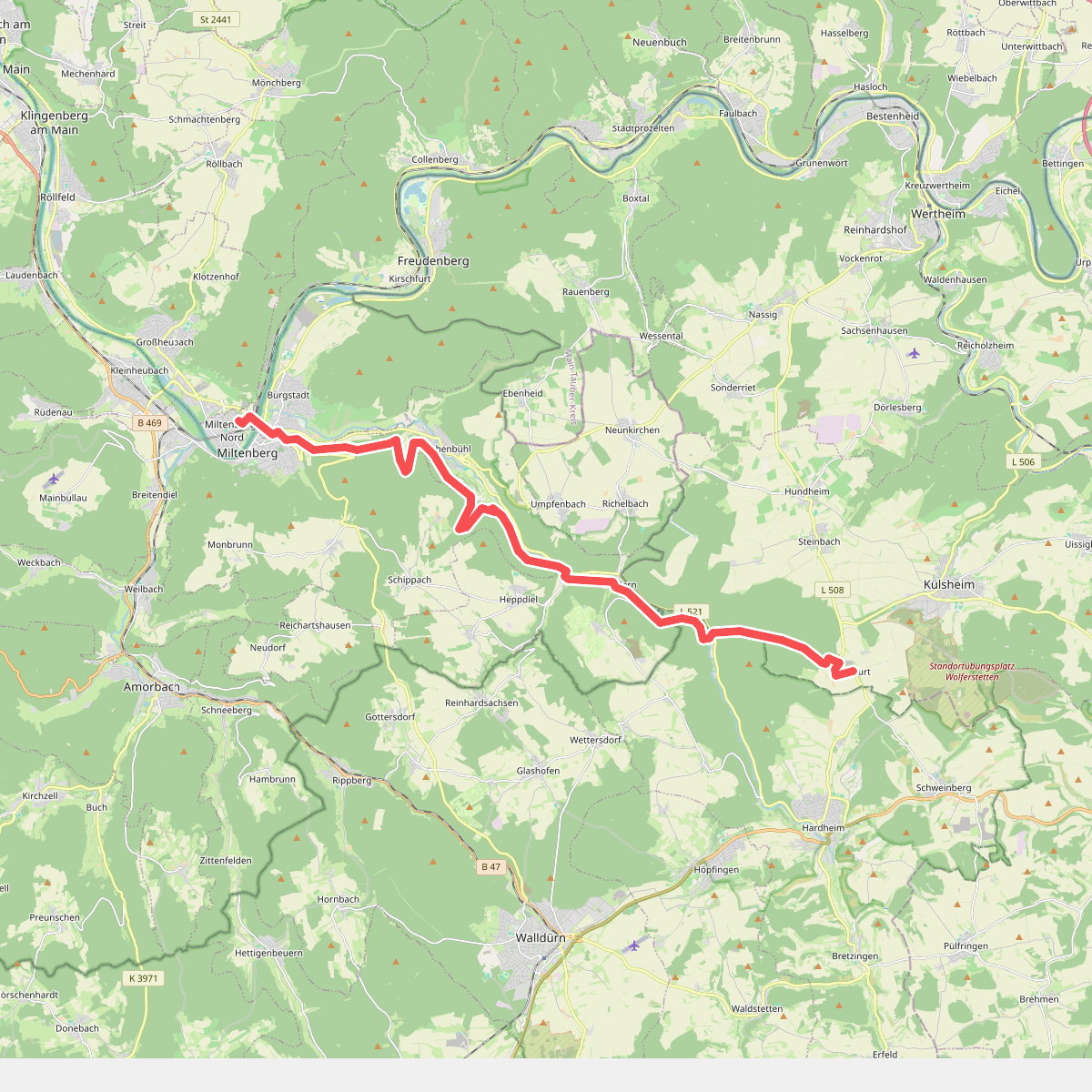 Gebietswanderweg Roter Balken Miltenberg - Steinfurt