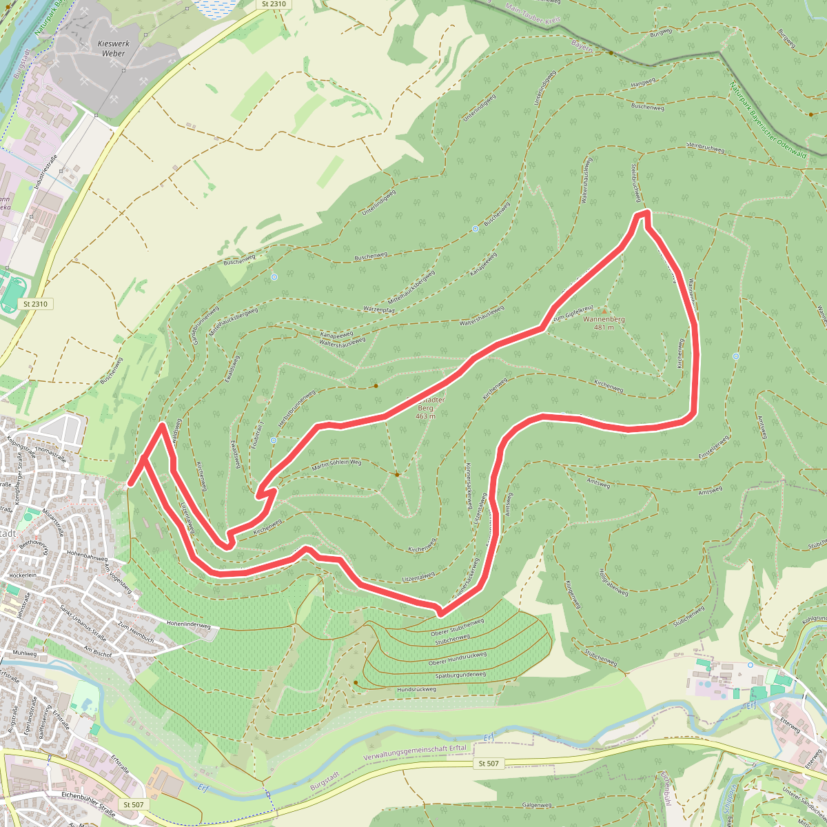 Rundwanderweg Bürgstadt Stutz 6: Wannenberg-Weg