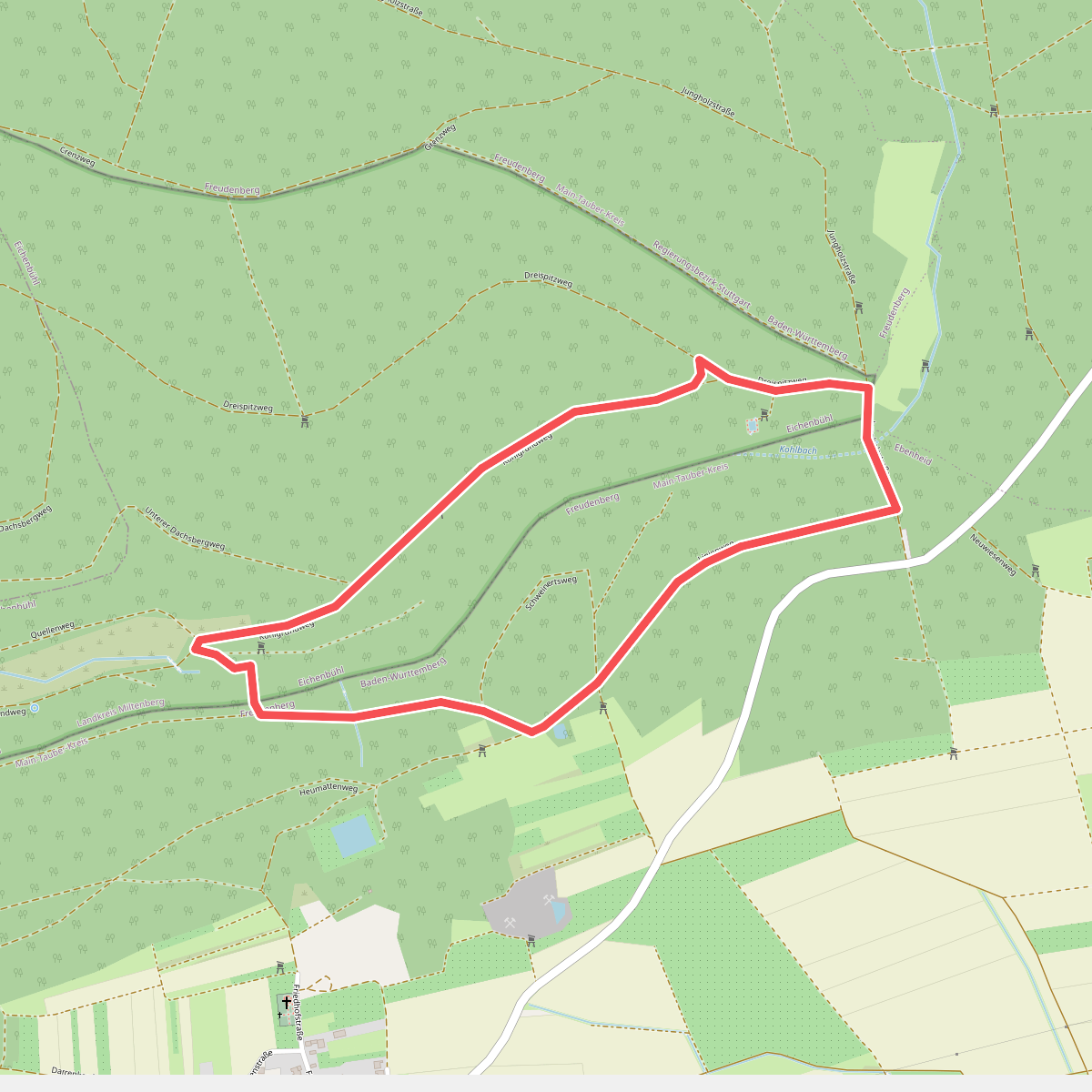 Rundwanderweg Ebenheid, Eb3, Saurain-Weg