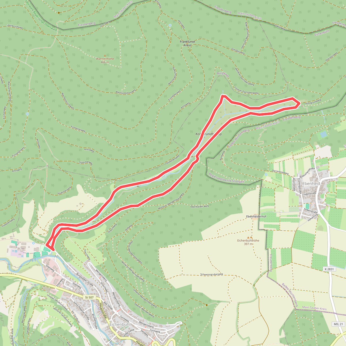 Rundwanderweg Eichenbühl Kohlgrund 2: Kohlgrund-Weg