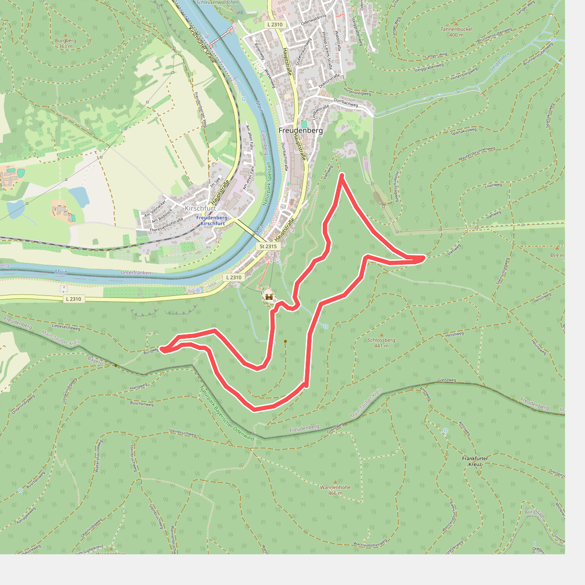 Rundwanderweg Freudenberg Kreuzschleife 1: Schloss-Weg