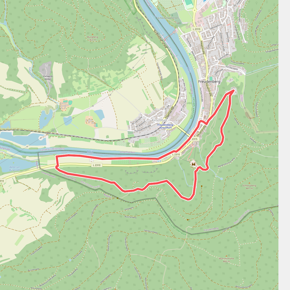 Rundwanderweg Freudenberg Liebeseiche F1: Schloss-Weg
