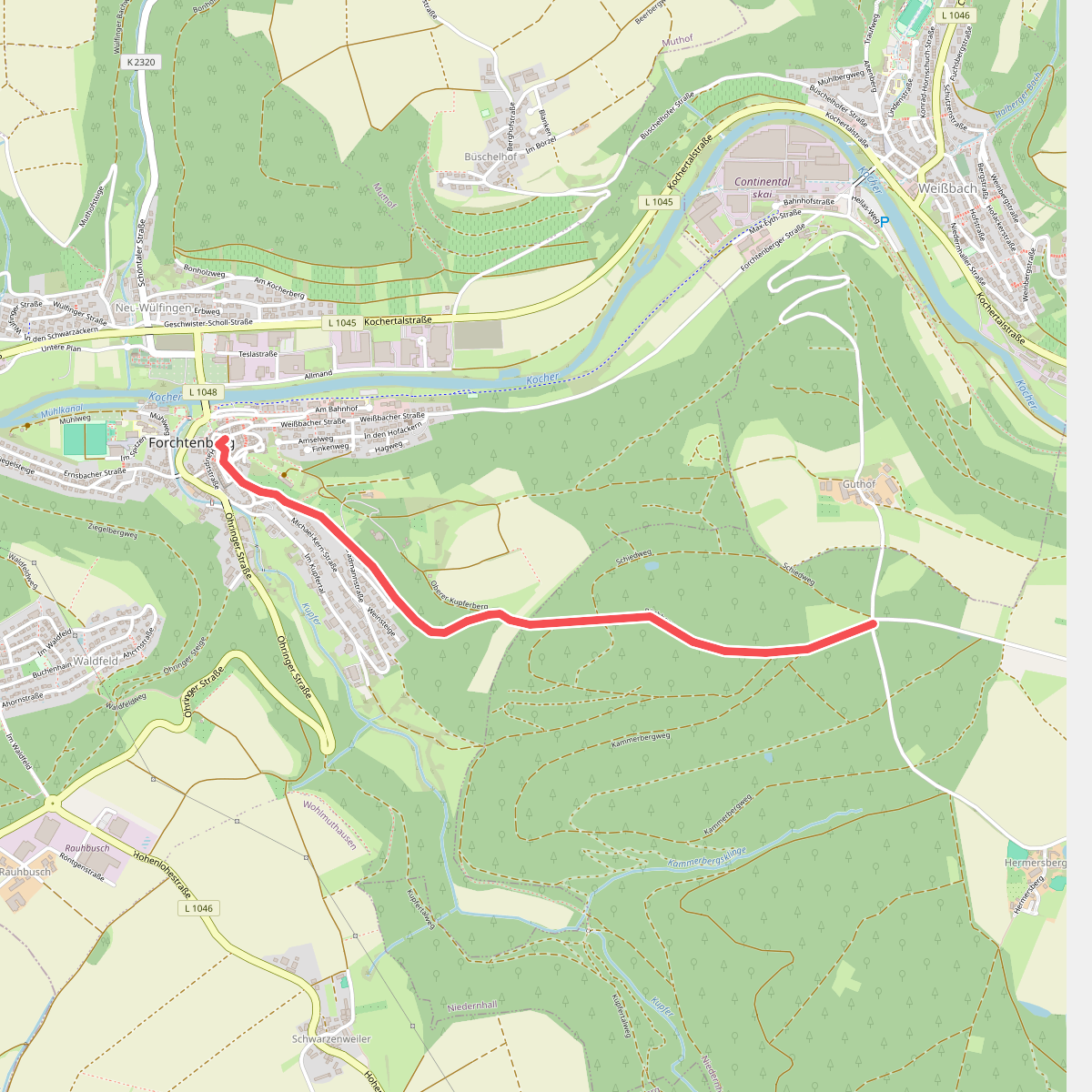 blauer Punkt Forchtenberg - Kohlplattenwiese