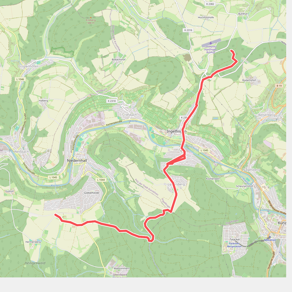 blauer Punkt Giebelheide - Altkrautheim