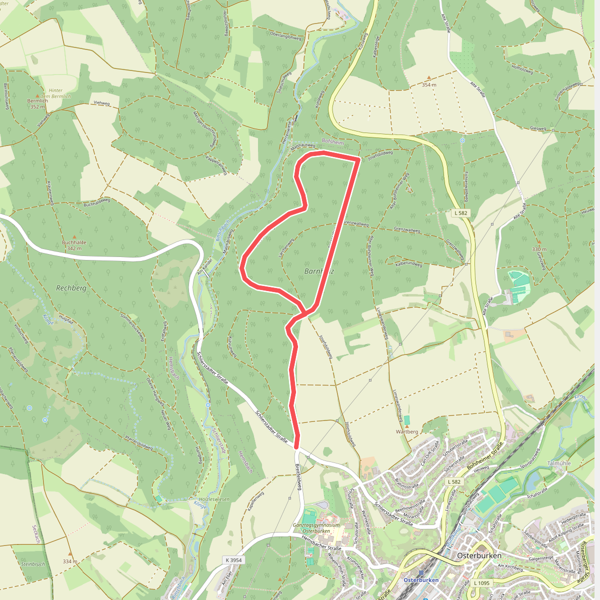 Rundwanderweg Barnholz 1: Barnholz-Weg