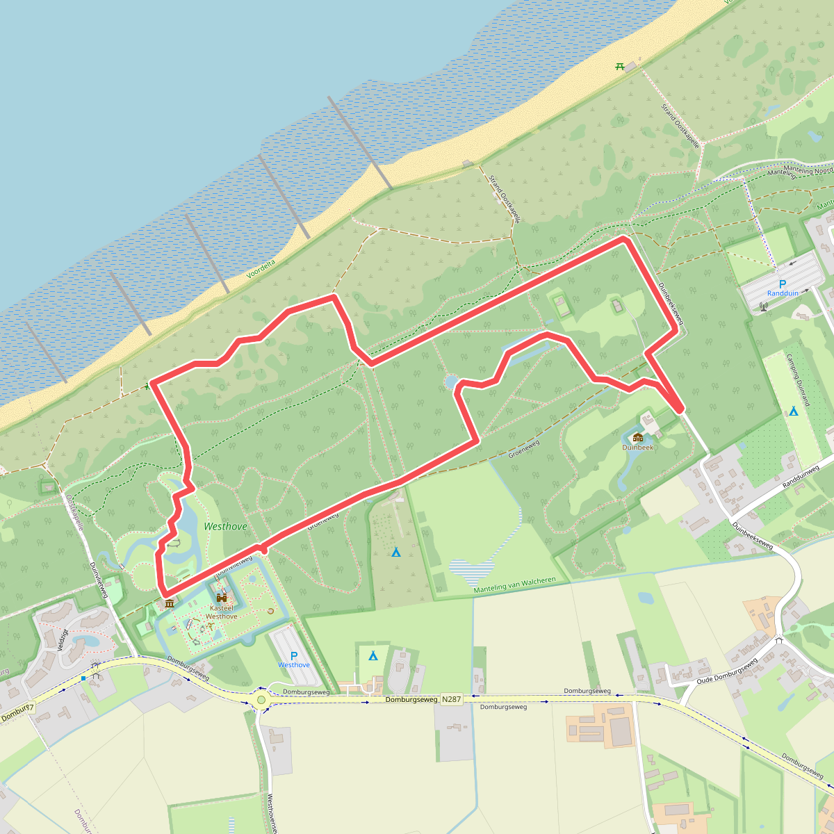 Wandelroute Manteling blauw