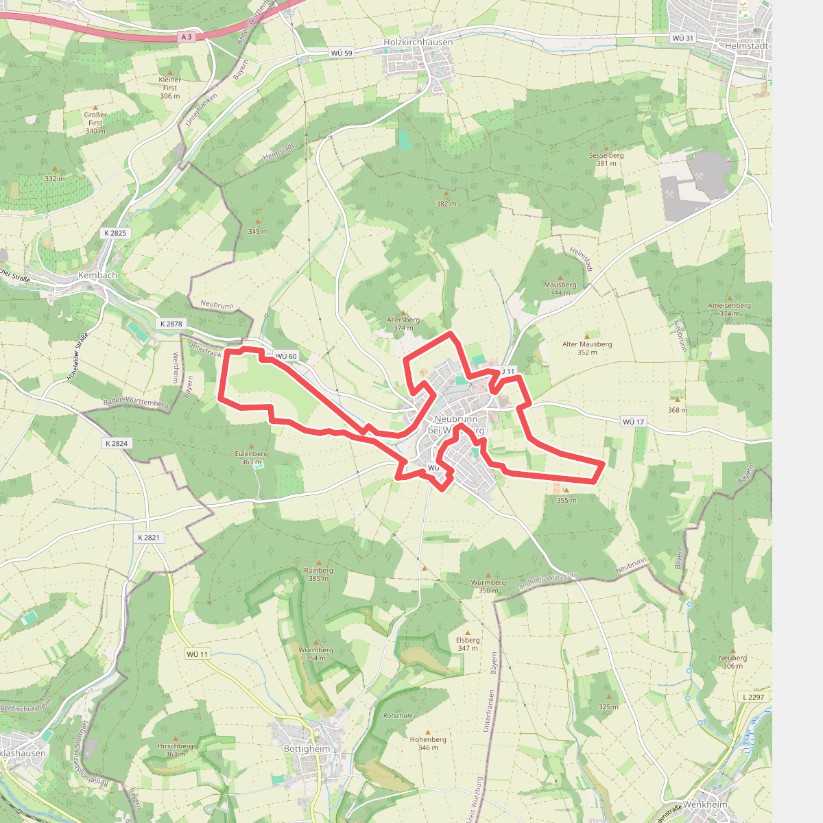 Wandern & Nordic Walking rund um Neubrunn - Panoramaweg Neubrunn