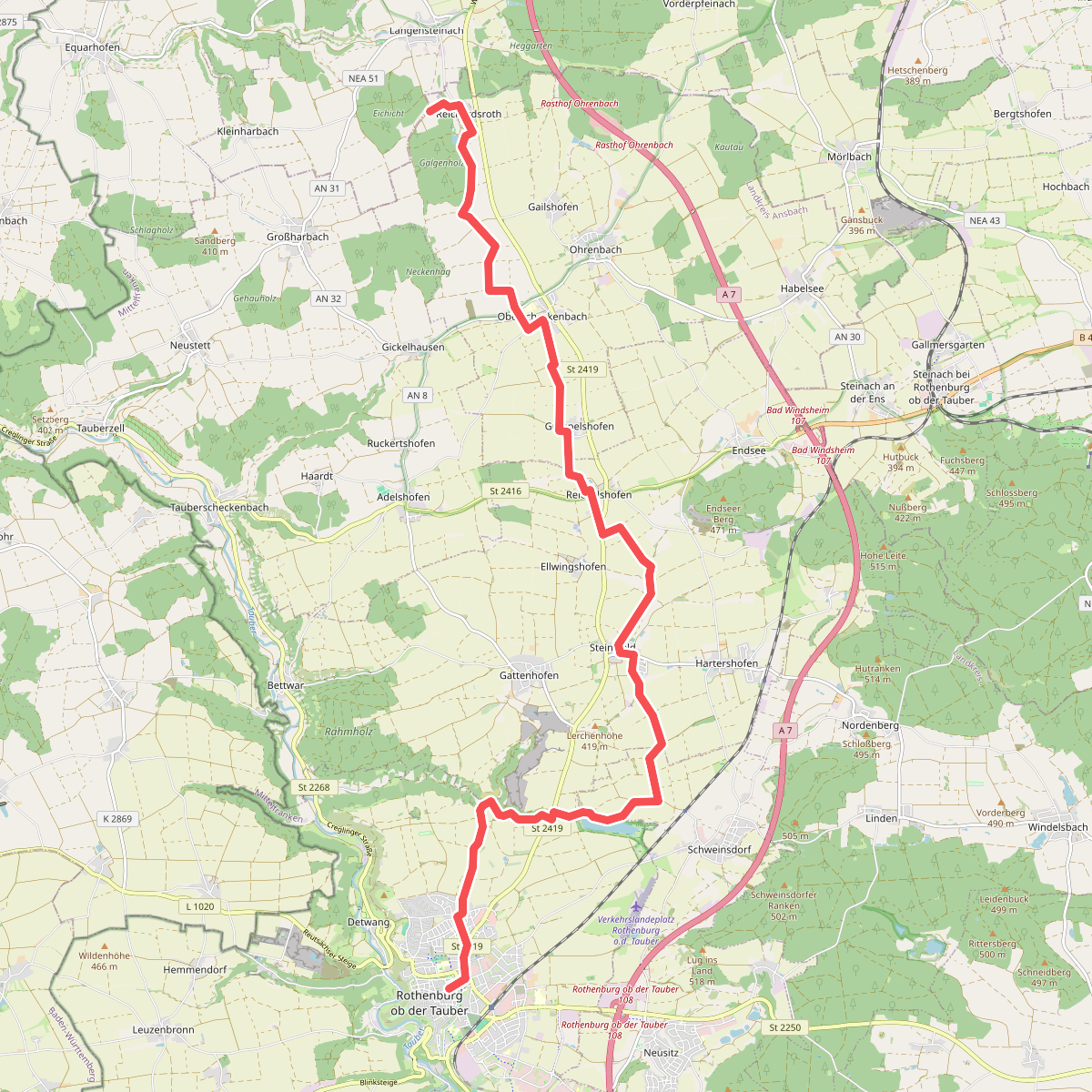 Wanderweg Via Romea (historischer Rompilgerweg - deutscher Teil)