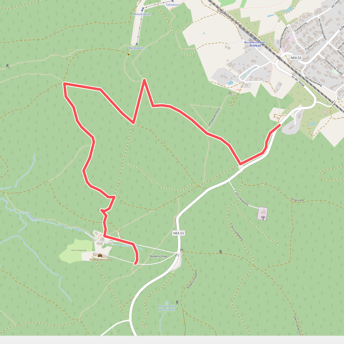 Nordic-Walking-Strecke Birkensumpf