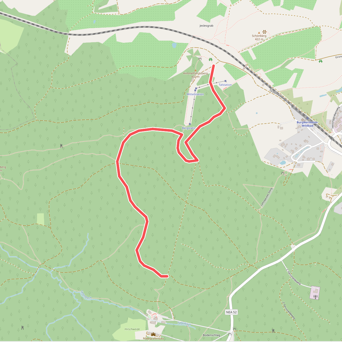 Nordic-Walking-Strecke Friglesberg
