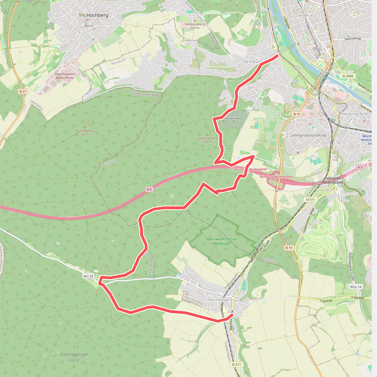 Blau: Wü-Steinbachtal - Reichenberg