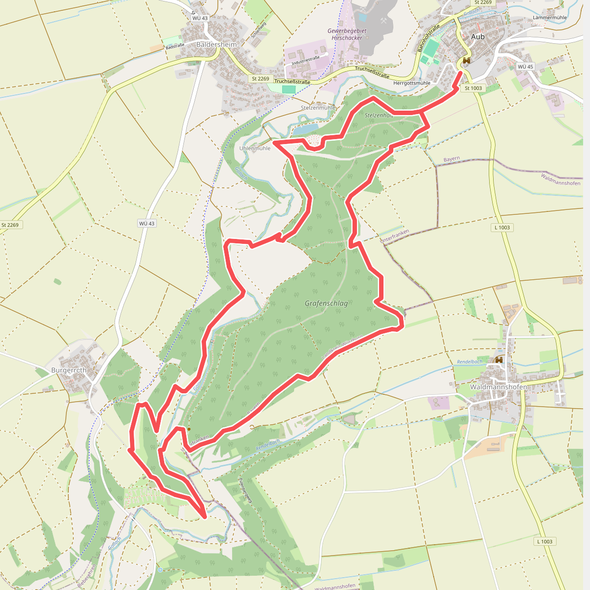 WanderErlebnisRoute Aub "GollachStaunen"