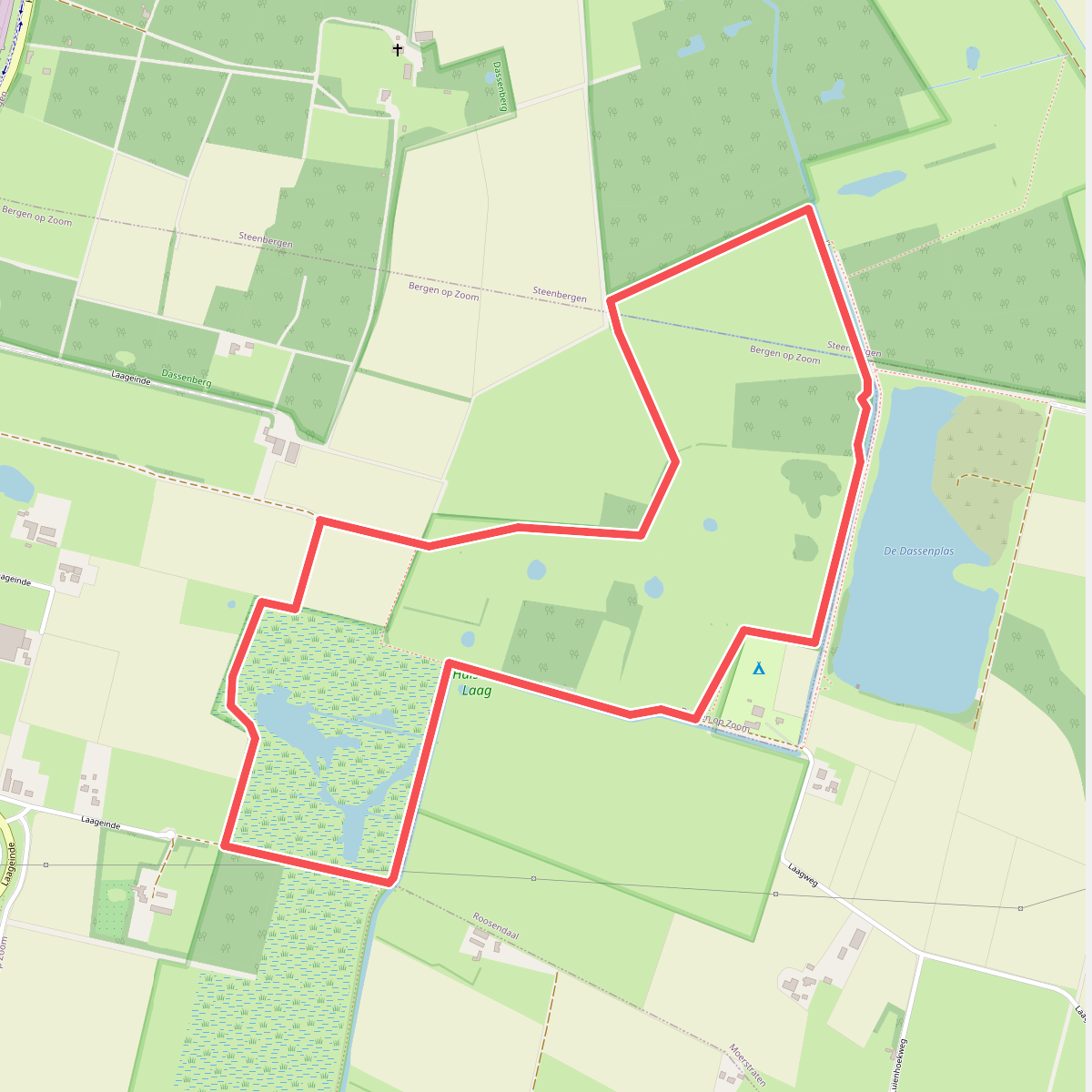 Wandelroute Laarzenpad Halsters Laag