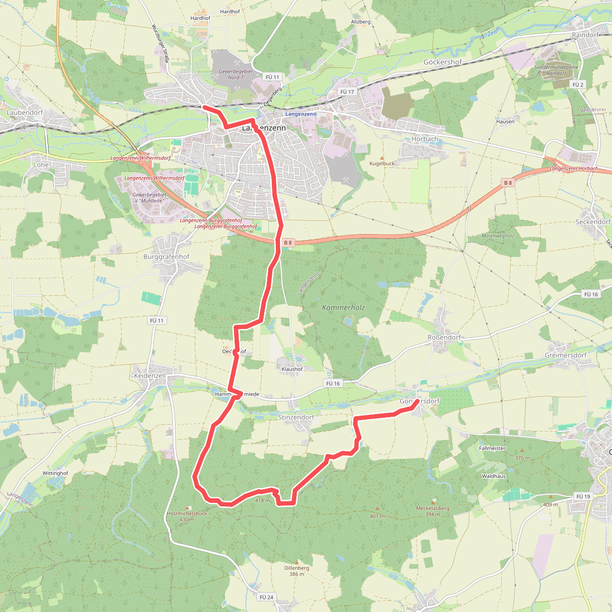 Wanderweg Hardhof HP - Gonnersdorf