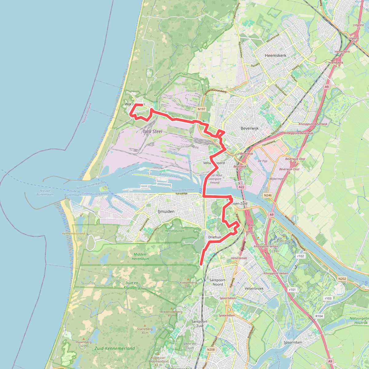 Santpoort-Noord - Wijk aan Zee · Nederlands Kustpad 2 etappe 7