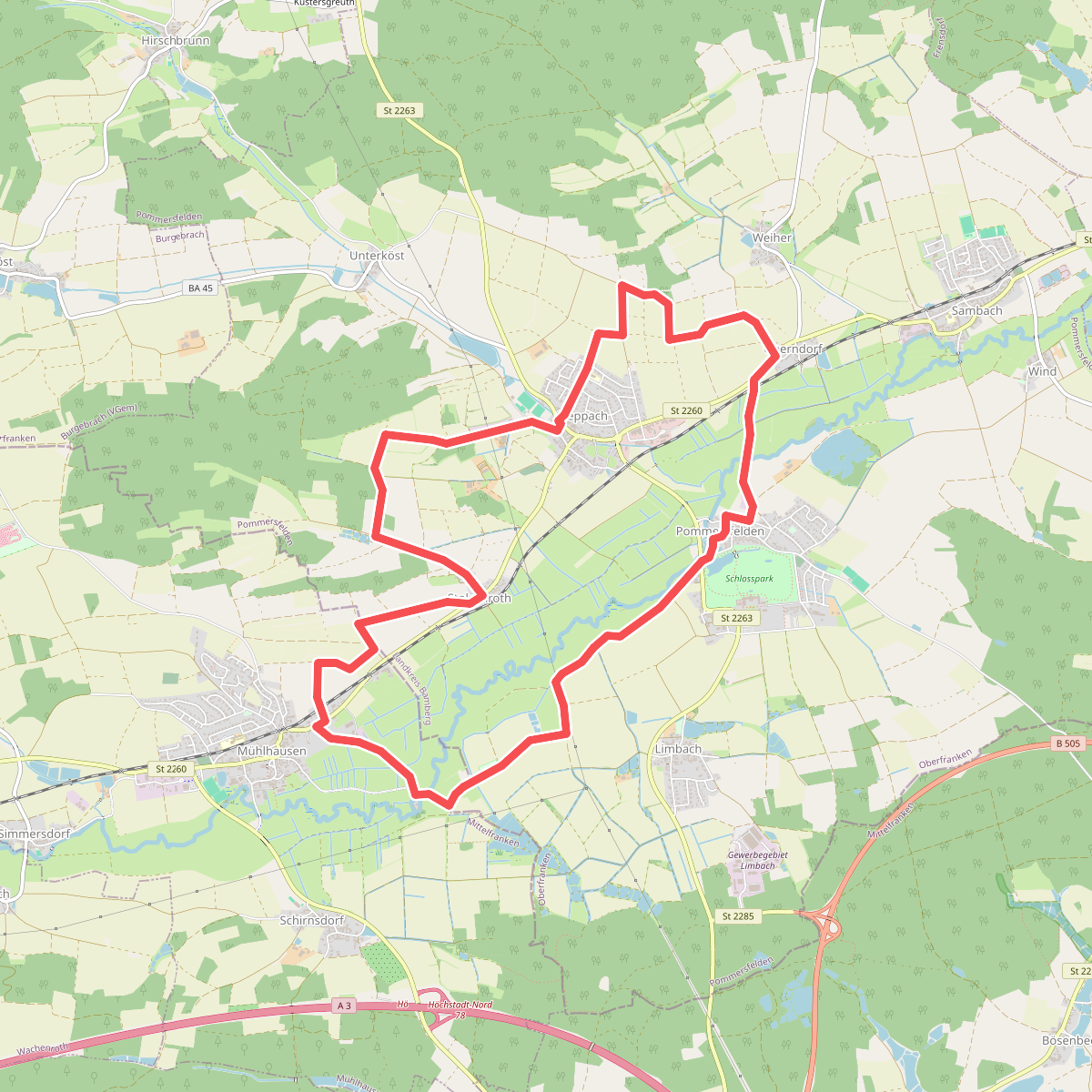 Mühlhauser Weg Weg Pommersfelden