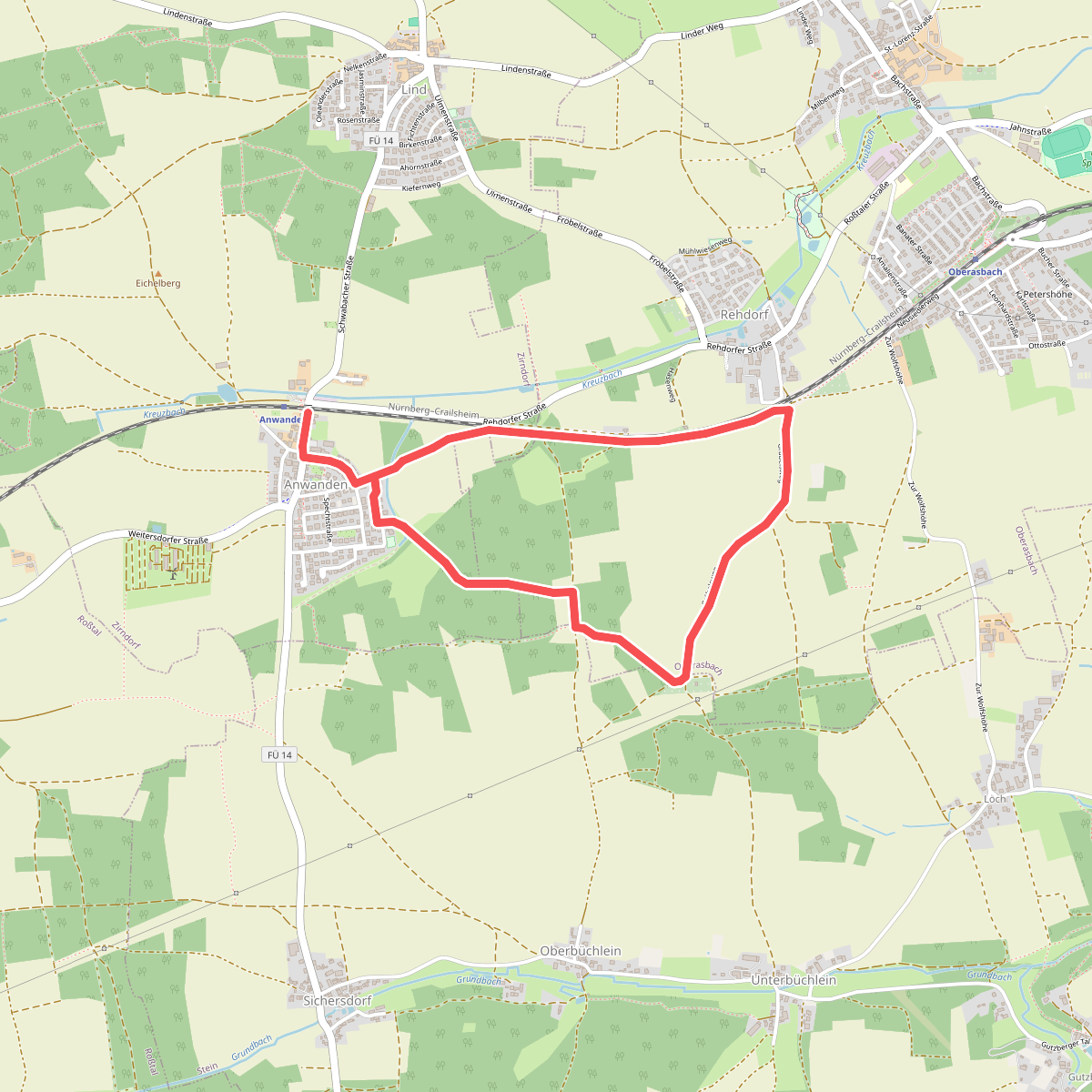 Rundweg um Anwanden