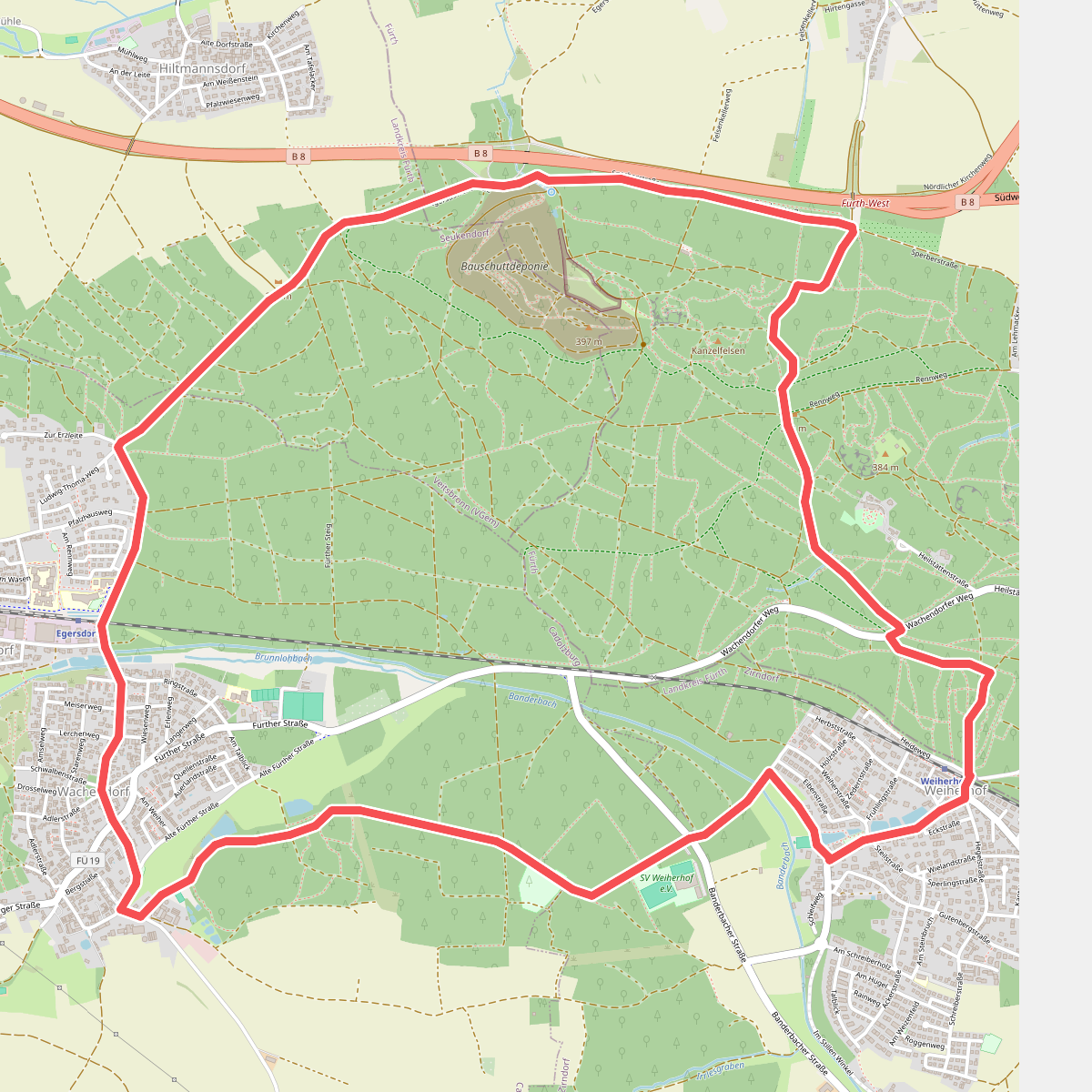 Wanderweg Stadtwaldweg