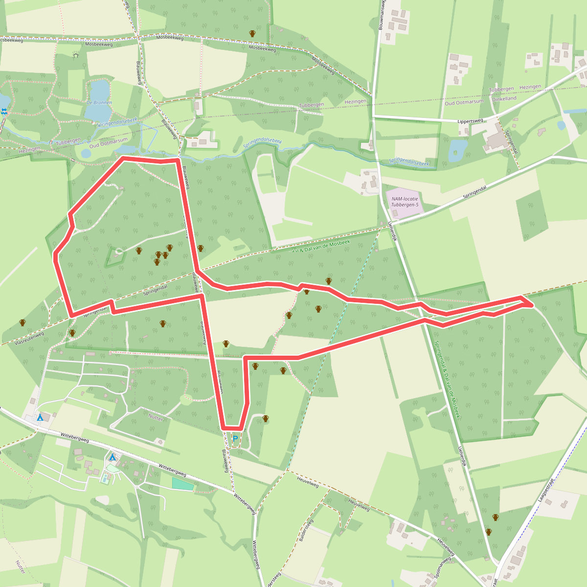 Wandelroute Springendal Sprengenroute