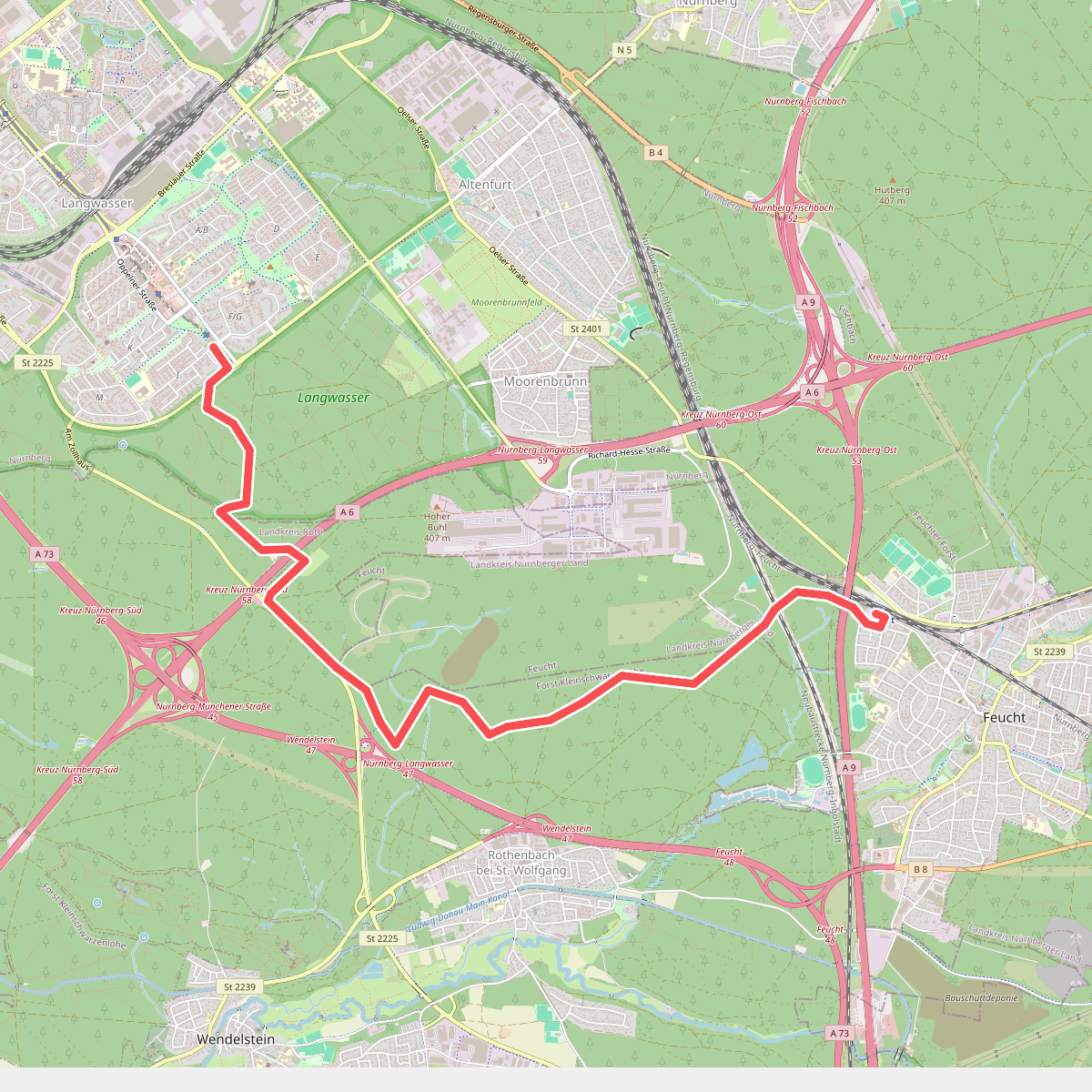 Nürnberg Langwasser Süd – Feucht