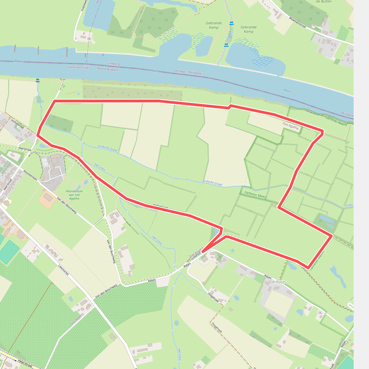 Wandelroute laarzenpad Sint Agatha