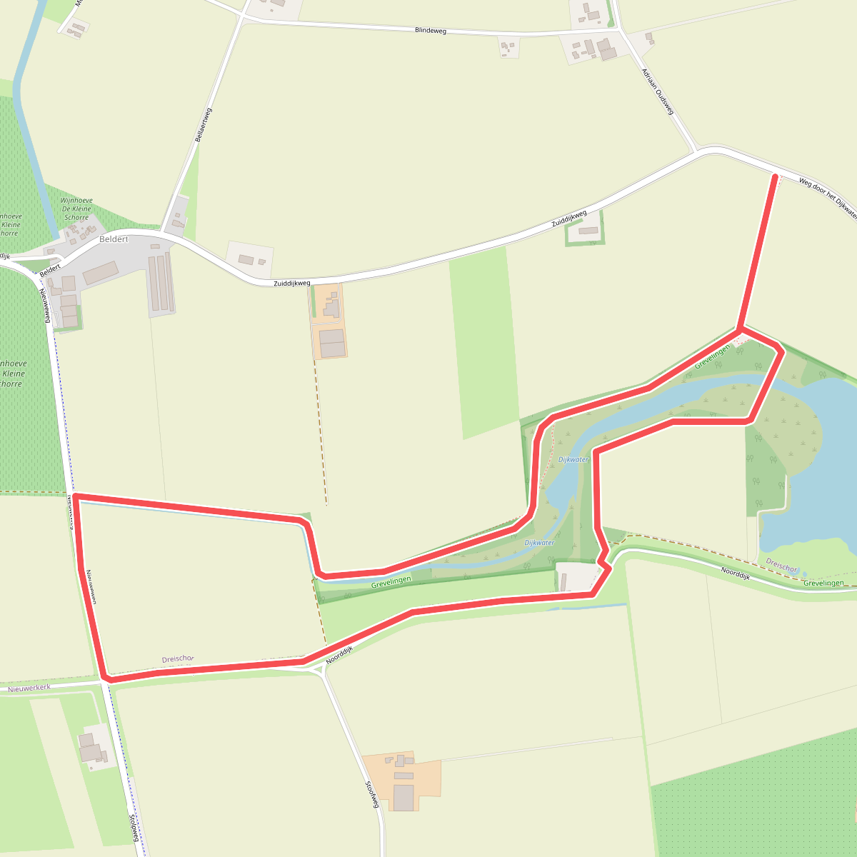 Wandelroute Dijkwater